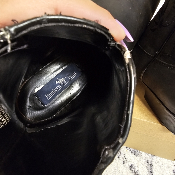 Leather Western Boots Hunter Run Black - Picture 8 of 9